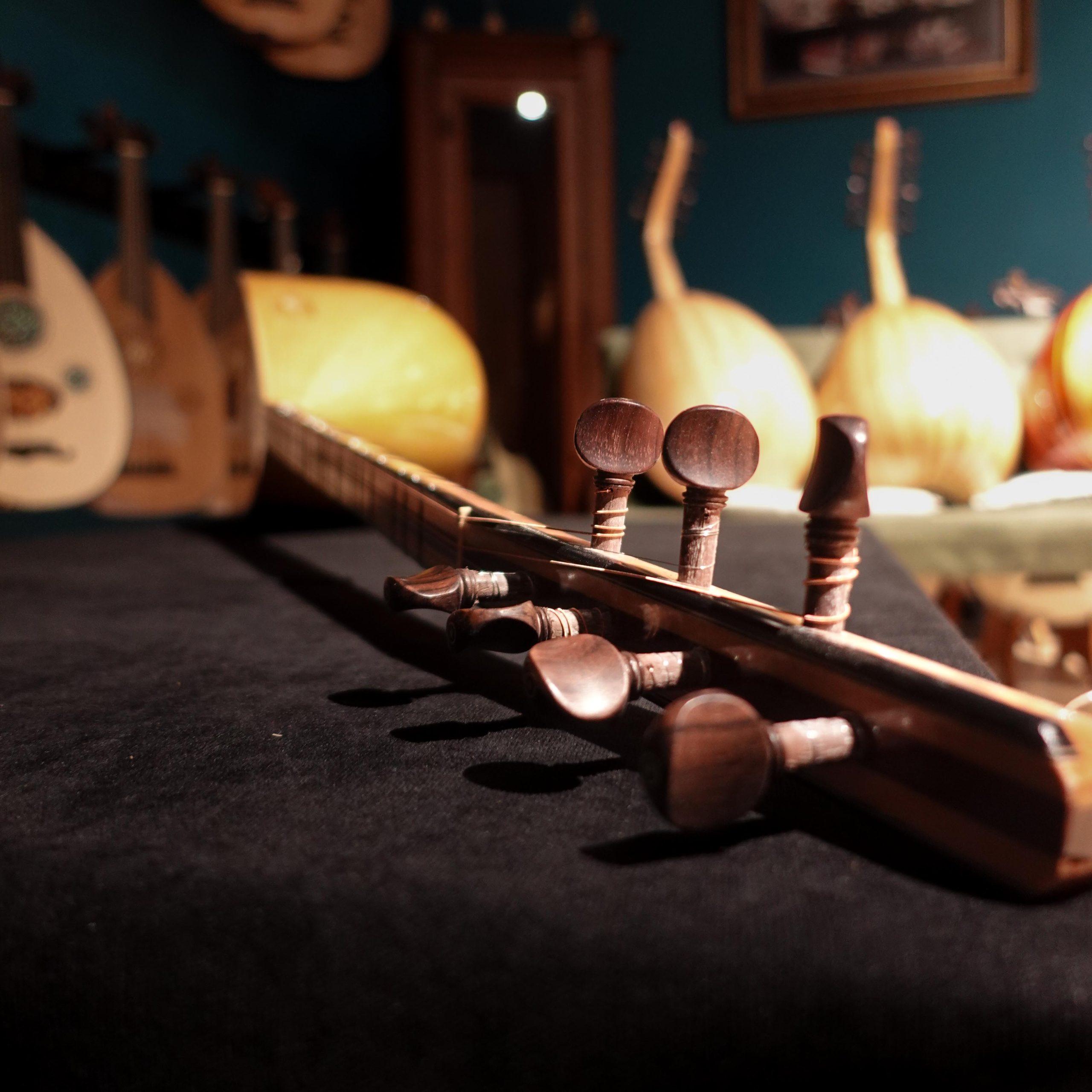 46 cm Yaprak Dut Tekneli Divan Bağlama - 0153 - Görsel 7