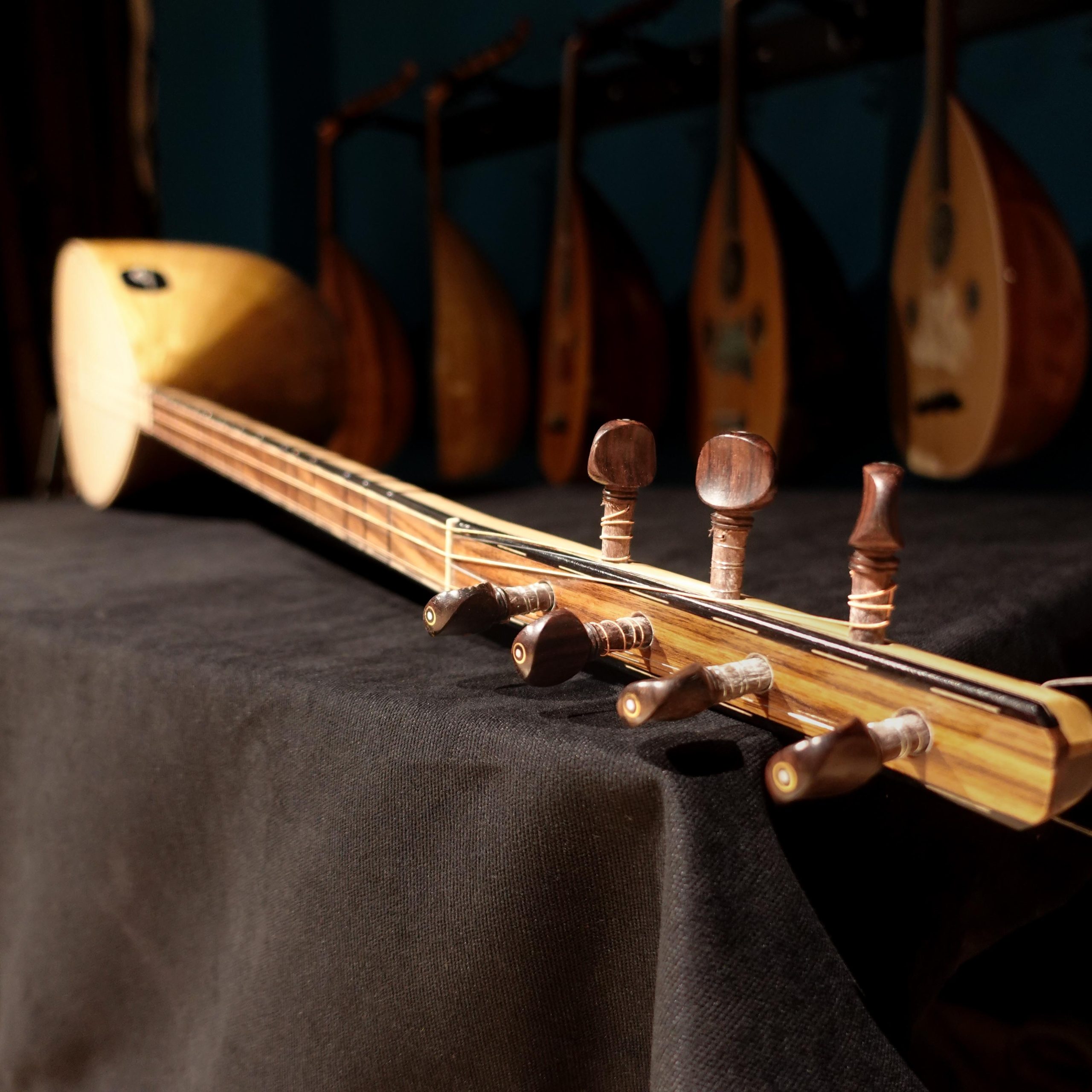 45 cm Yaprak Dut Tekneli Divan Bağlama - 0152 - Görsel 3