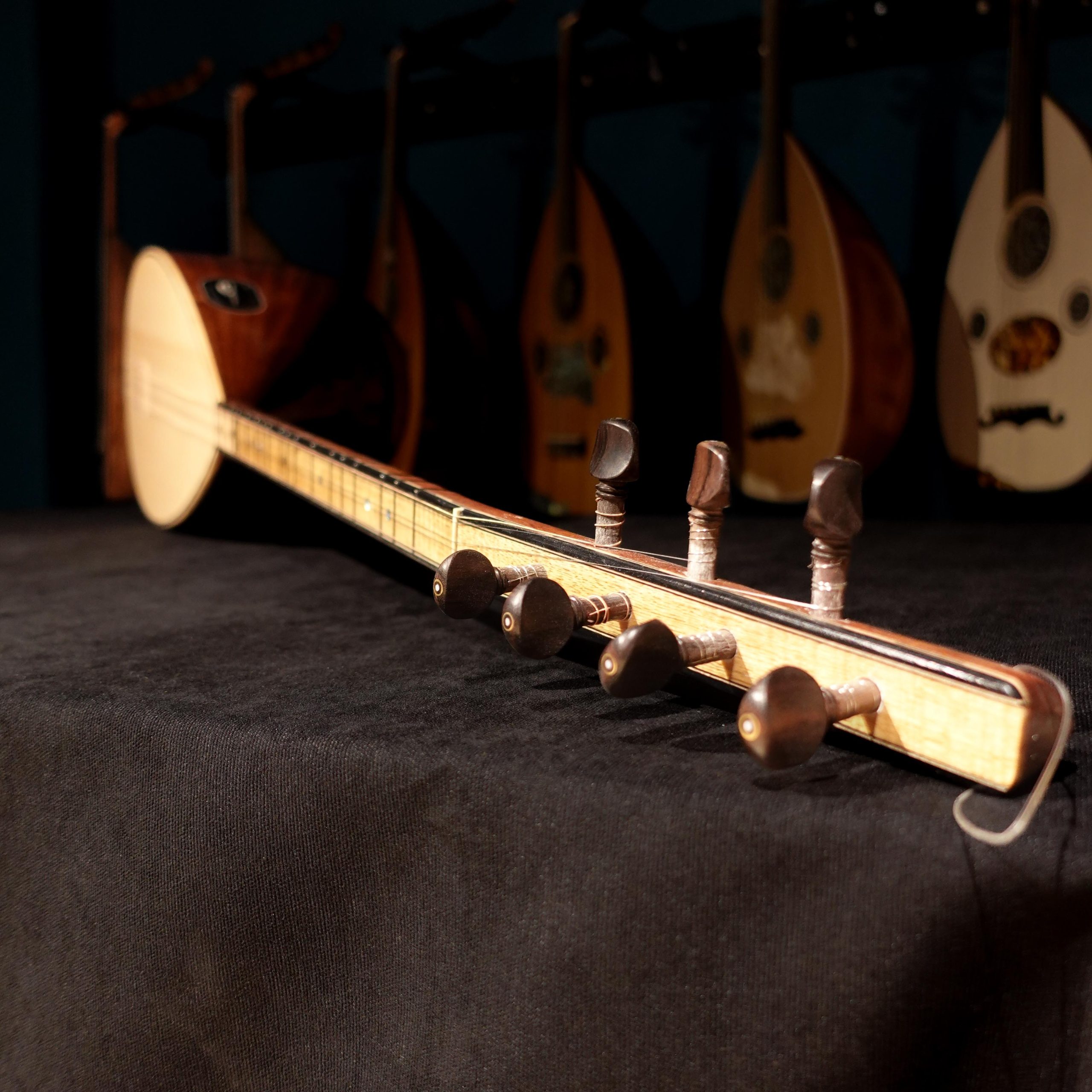 41 cm Maun Tekneli Kısa Saplı Bağlama - 0146 - Görsel 4