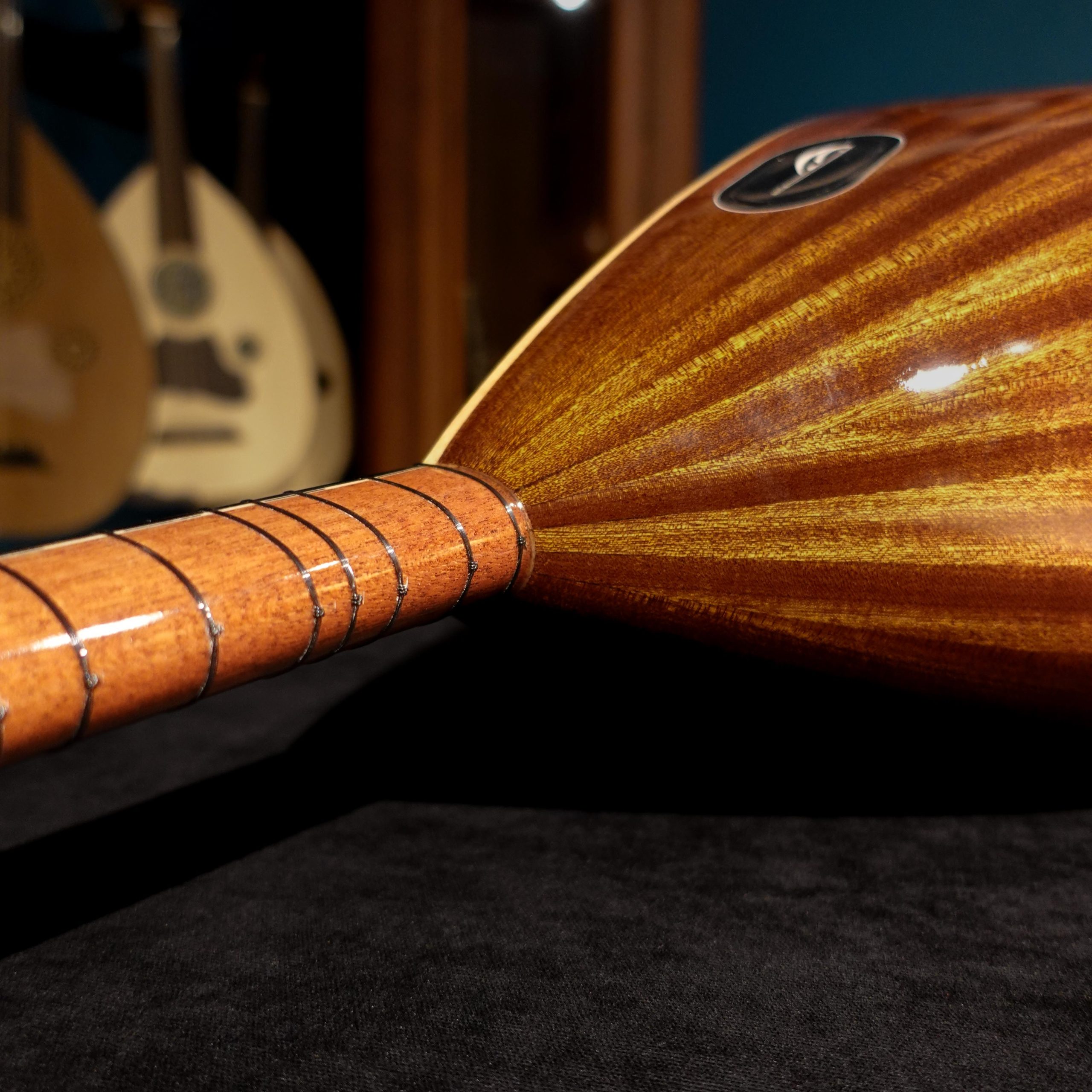 41 cm Maun Tekneli Kısa Saplı Bağlama - 0146 - Görsel 6