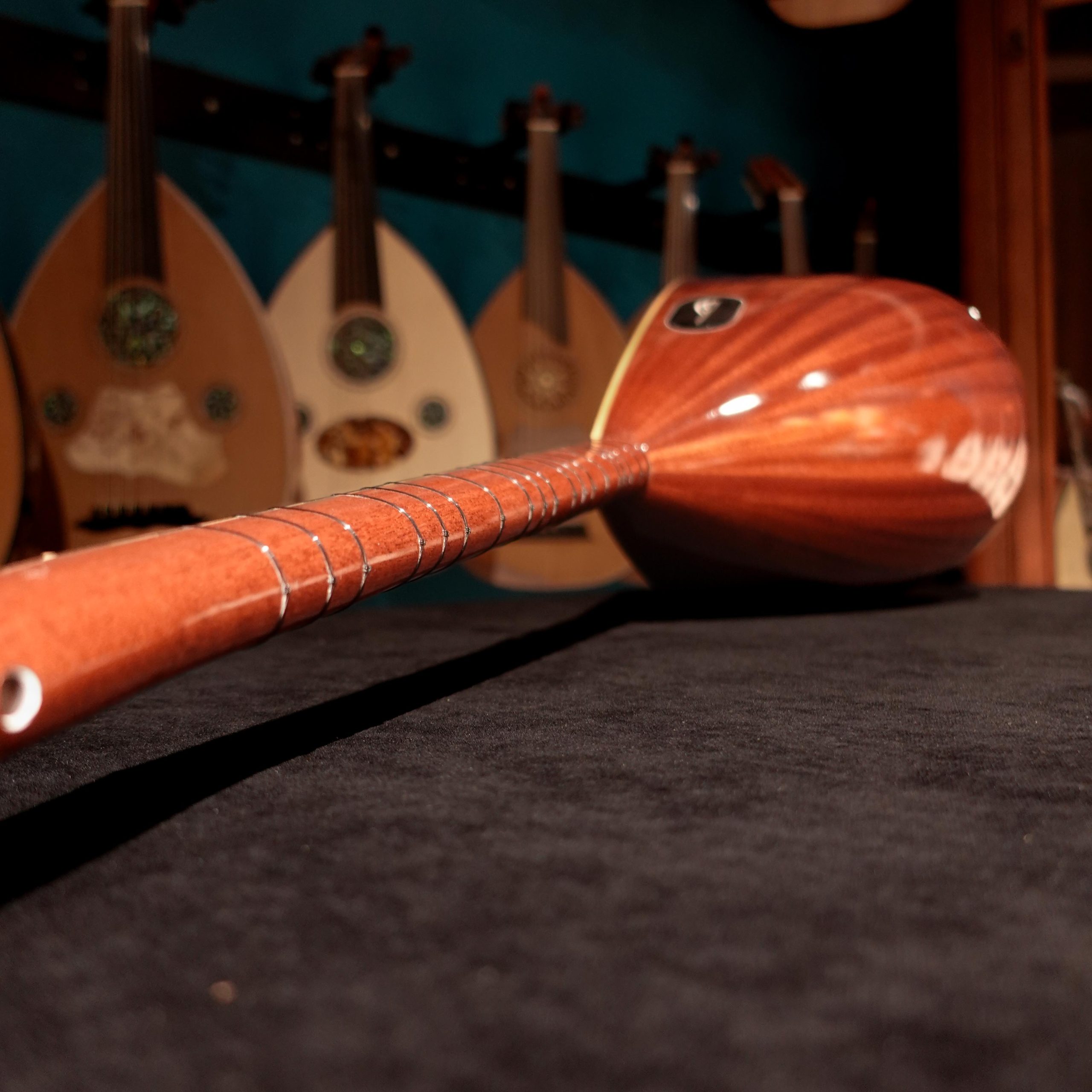 41 cm Maun Tekneli Kısa Saplı Bağlama - 0146 - Görsel 7