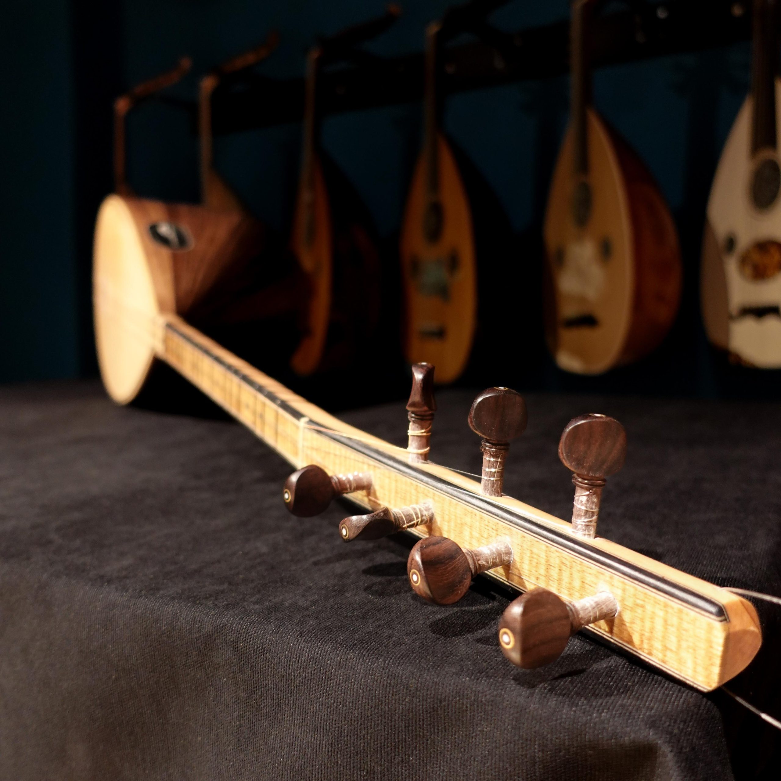 41 cm Ceviz Tekneli Kısa Saplı Bağlama - 0151 - Görsel 4
