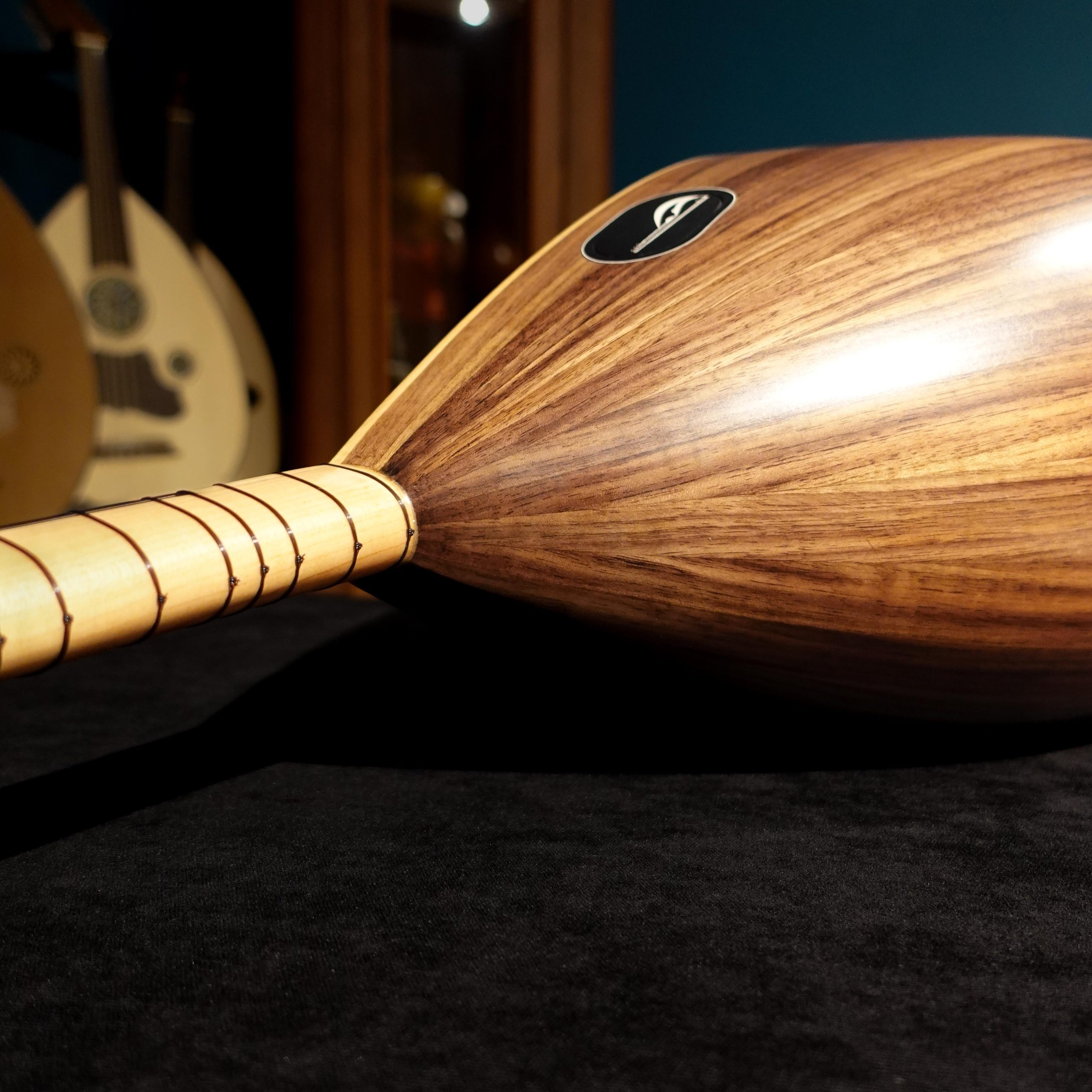 41 cm Ceviz Tekneli Kısa Saplı Bağlama - 0151 - Görsel 6