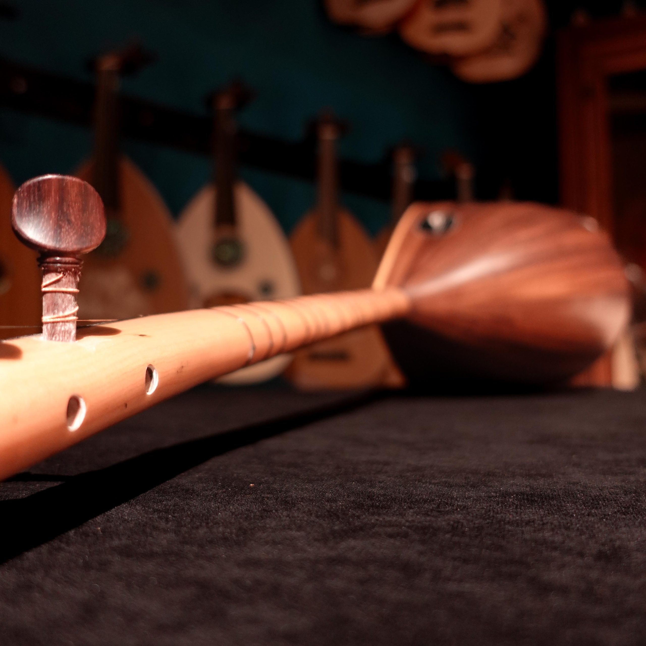 41 cm Ceviz Tekneli Kısa Saplı Bağlama - 0151 - Görsel 7